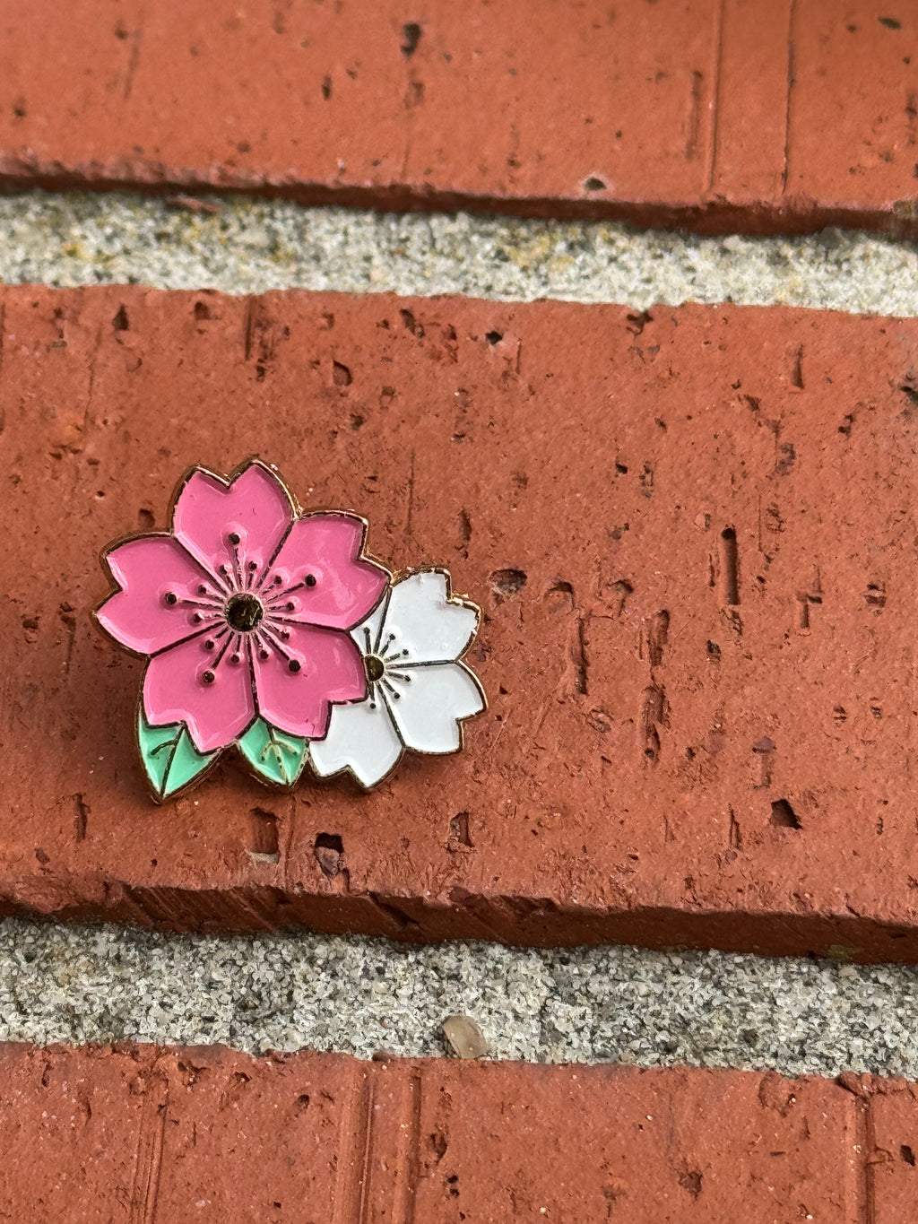 Cherry Blossom & Forget-Me-Not Enamel Pin
