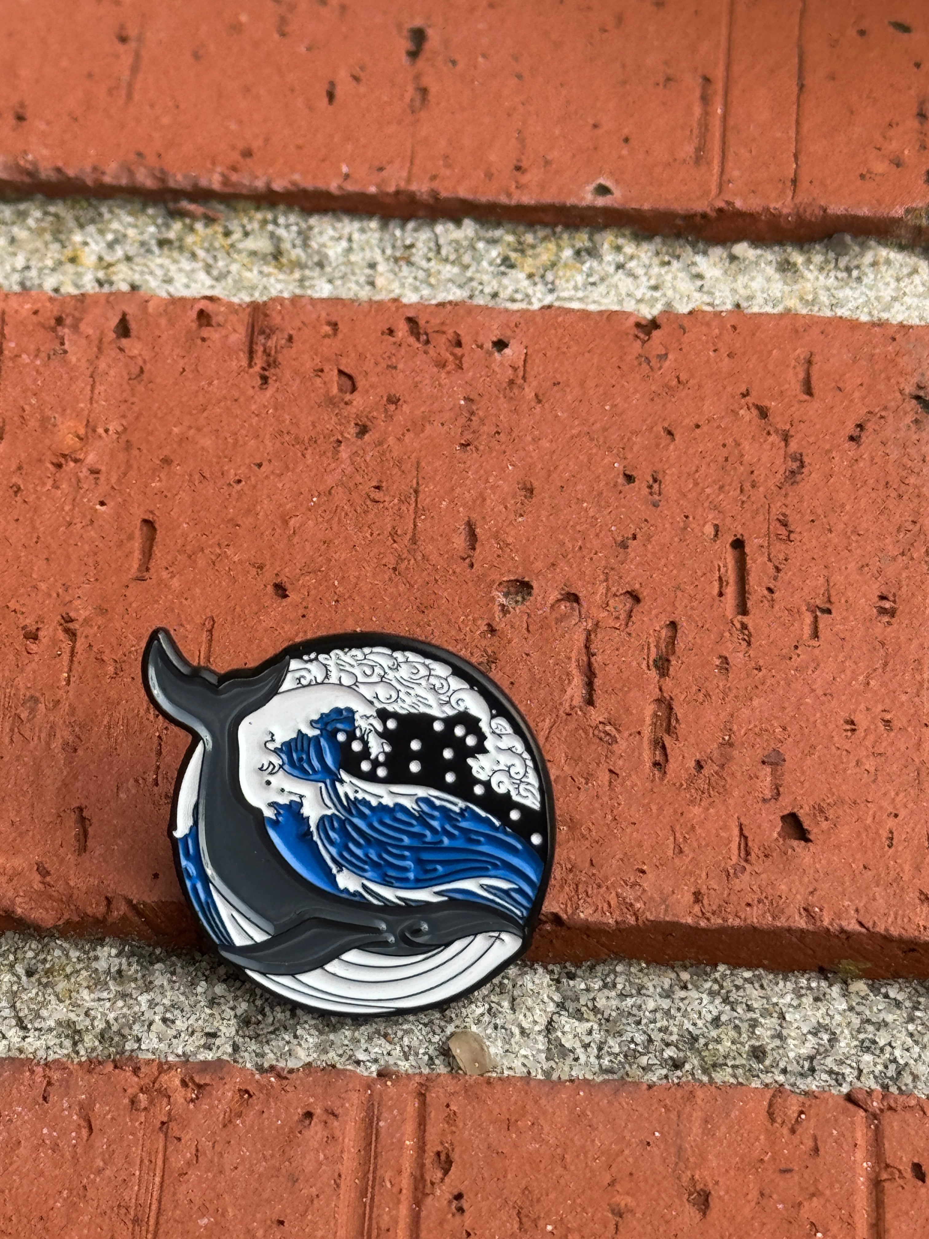 Whale Wave - Ocean & Stars Enamel Pin