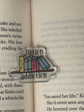 Fiction Addiction Bookshelf Acrylic Pin