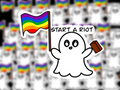 Start a Pride Riot Ghost Sticker