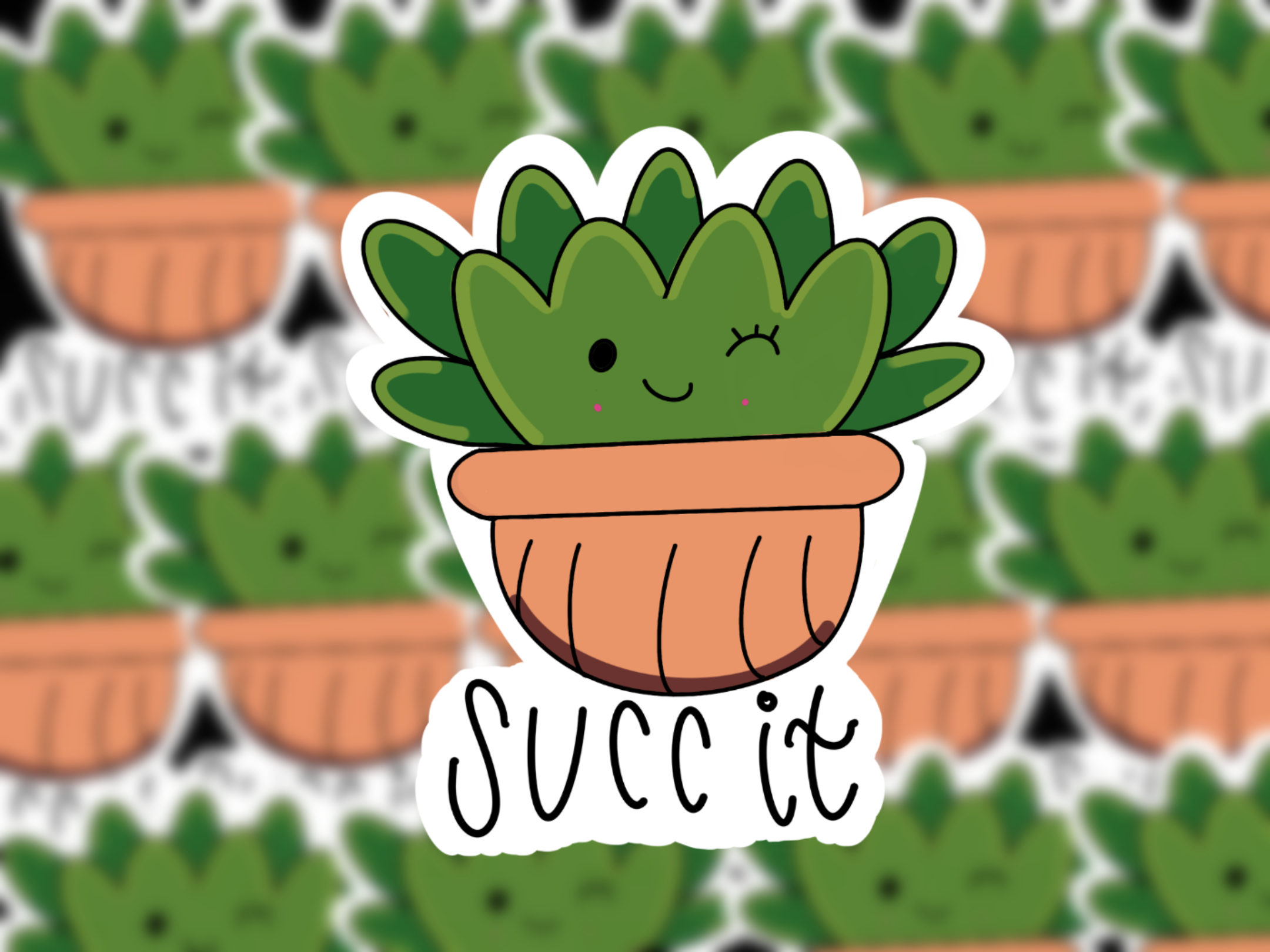 Succ It Succulent Sticker