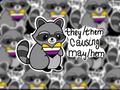 Non Binary Raccoon Pride Sticker